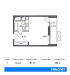 Планировка квартиры студии, 32,4 м2
