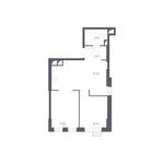 Планировка 2-комнатной квартиры, 49,19 м2