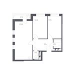 Планировка 3-комнатной квартиры, 68,6 м2
