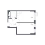 Планировка 1-комнатной квартиры, 35,1 м2