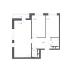 Планировка 3-комнатной квартиры, 68,58 м2