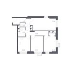 Планировка 3-комнатной квартиры, 70,68 м2