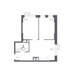 Планировка 2-комнатной квартиры, 51,3 м2