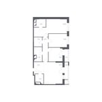 Планировка 4-комнатной квартиры, 92,5 м2