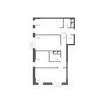 Планировка 3-комнатной квартиры, 76,4 м2