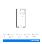Планировка квартиры студии, 25,8 м2