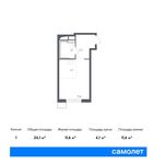 Планировка квартиры студии, 24,1 м2