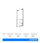 Планировка квартиры студии, 31,1 м2