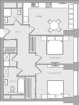 Планировка 2-комнатной квартиры, 73,4 м2