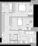 Планировка 2-комнатной квартиры, 70,6 м2