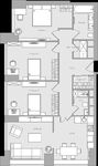 Планировка 3-комнатной квартиры, 108,7 м2