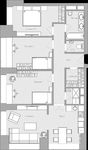 Планировка 3-комнатной квартиры, 109,7 м2