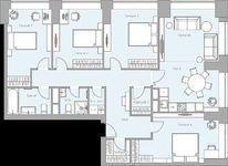 Планировка 4-комнатной квартиры, 136,4 м2