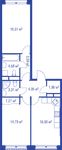 Планировка 2-комнатной квартиры, 67,06 м2