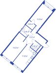 Планировка 2-комнатной квартиры, 73,91 м2