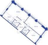 Планировка 3-комнатной квартиры, 94,13 м2