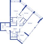 Планировка 3-комнатной квартиры, 86,31 м2