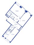 Планировка 3-комнатной квартиры, 107,76 м2