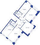 Планировка 3-комнатной квартиры, 101,71 м2