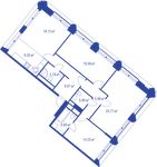 Планировка 4-комнатной квартиры, 113,2 м2