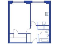 Планировка 1-комнатной квартиры, 47,14 м2