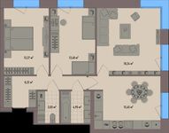 Планировка 3-комнатной квартиры, 76,84 м2