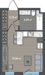 Планировка квартиры студии, 28,12 м2