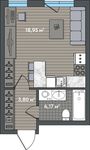 Планировка квартиры студии, 26,92 м2