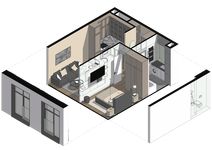 Планировка 1-комнатной квартиры, 37,74 м2