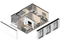 Планировка 2-комнатной квартиры, 55,8 м2