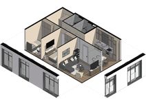 Планировка 3-комнатной квартиры, 65,85 м2