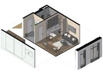 Планировка квартиры студии, 28,62 м2