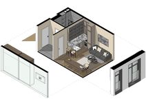 Планировка квартиры студии, 28,38 м2