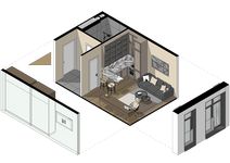 Планировка квартиры студии, 26,87 м2