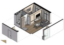 Планировка 1-комнатной квартиры, 37,13 м2