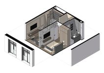 Планировка 1-комнатной квартиры, 35,56 м2