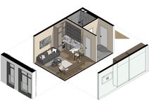 Планировка квартиры студии, 26,43 м2