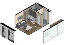 Планировка квартиры студии, 26,65 м2
