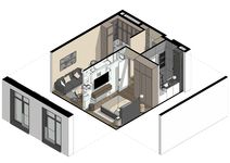 Планировка 1-комнатной квартиры, 37,24 м2