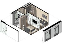 Планировка 1-комнатной квартиры, 37,13 м2