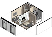 Планировка 1-комнатной квартиры, 37,75 м2
