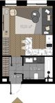 Планировка квартиры студии, 28,33 м2