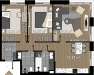 Планировка 3-комнатной квартиры, 80,5 м2