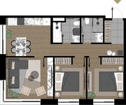 Планировка 3-комнатной квартиры, 67,49 м2