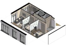 Планировка 3-комнатной квартиры, 63,65 м2