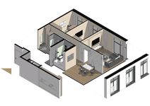 Планировка 3-комнатной квартиры, 76,89 м2