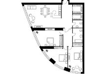 Планировка 3-комнатной квартиры, 166,9 м2