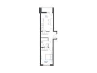 Планировка 1-комнатной квартиры, 38,09 м2