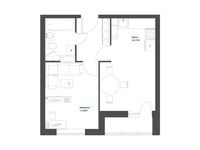 Планировка 1-комнатной квартиры, 35,81 м2
