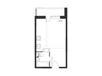 Планировка квартиры студии, 27,13 м2